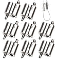 1/16 Inch Cable Clamps, 1/16" M3 304 Stainless Steel Wire Rope Cable Clip Clamp, Two Way Wire Rope Clips for 1.5-2.0mm Wire Rope for Holiday Decorations for Outdoors/Indoors - 8 PCS