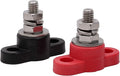 Fastronix 5/16" Stainless Steel Single Stud Power and Ground Junction Block Red and Black