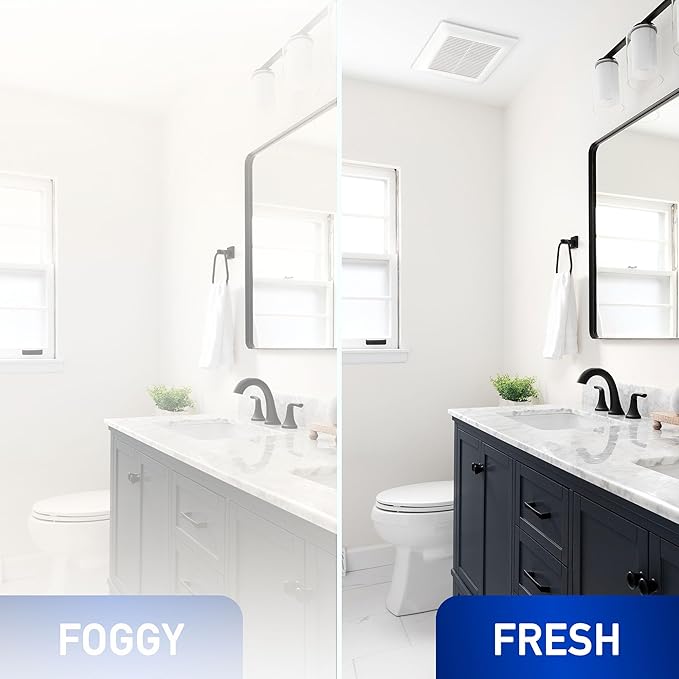 Panasonic WhisperValue Ceiling/Wall Mount Bathroom Exhaust Fan with Humidity Sensor, 50-80-100 CFM, FV-0510VSC1