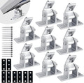Solar Panel Mounting Brackets, 8PCS Adjustable RV Solar Panel Mount, Tilt Angle 10-60 Roof Mounting Kit for Solar Panels 400 W, 500 W