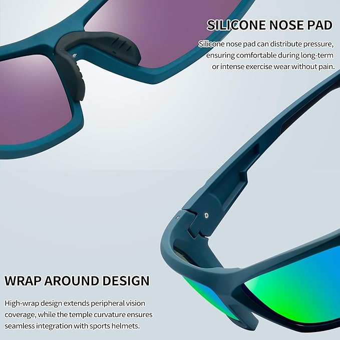 Joopin Sports Sunglasses Polarized UV400 Protection Wrap Around Sun Glasses Shades for Men Women