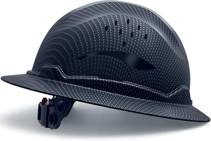 Full Brim Industrial Safety Helmet ANSI/ISEA Z89.1 Type I Class C Certified Hard Hats 6-Point Suspension Lightweight Vented for Construction, Logging, Outdoor Work RGS-B6
