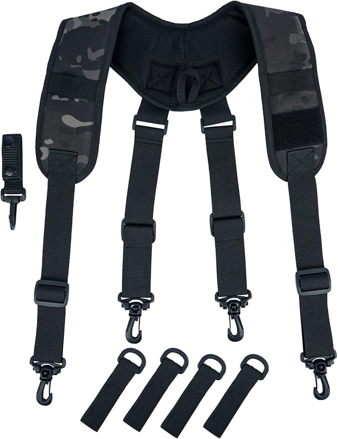 MELOTOUGH Tactical Suspenders for Duty Belt Harness,Police Suspenders Duty belt Padded Adjustable