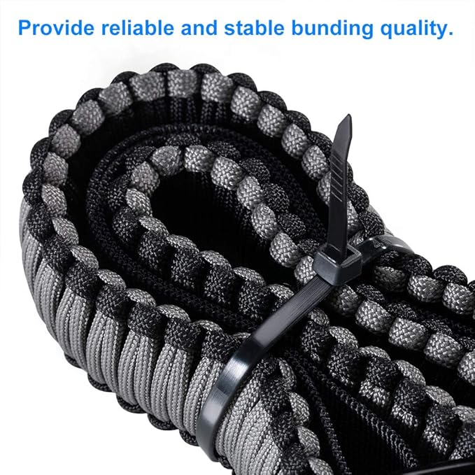 Zip Ties 8 inch Black Zip Ties 5000 Pack(5×1000), Wire ties with 50lb Tensile Strength, UV Resistant Cable Ties, Self-locking Plastic Ties for Indoor and Outdoor Use, by Tantti.