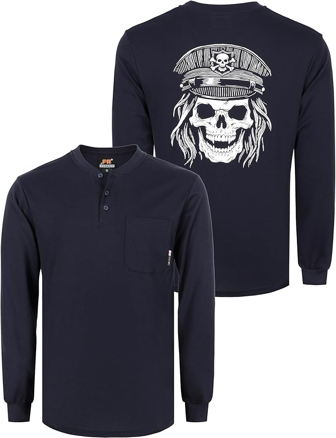 KONRECO FR Shirts for Summer Flame Resistant Shirt 5.5oz Light Weight CAT2 Henley Shirts