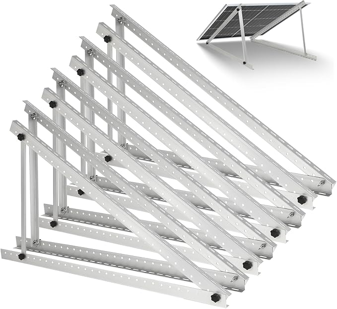 45inch Solar Panel Mounting Brackets, 4 Sets Solar Panel Mounting Kit for 100-400 Watts Solar Panel, 0 to 90° Adjustable Solar Panel Mounting Rails, Lightweight Aluminum Solar Panel Stand