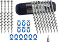 Homeon Wheels 12 Pcs Camping Ground Anchors Aluminum Screw Heavy Duty Metal Non-Rust Cast Tent Anchors for Securing Animals, Tent, Canopies, Sheds, Swing Sets, Car Ports, Trampoline
