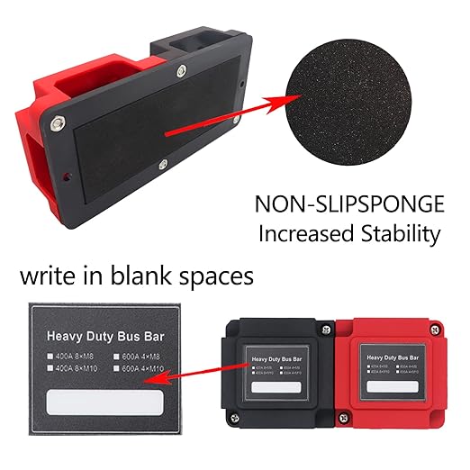 400A Power Distribution Block Bus Bar Pair with Cover Marine Bus Bar, Automotive, and Solar Wiring 8x3/8 M10 Studs Heavy Duty Power