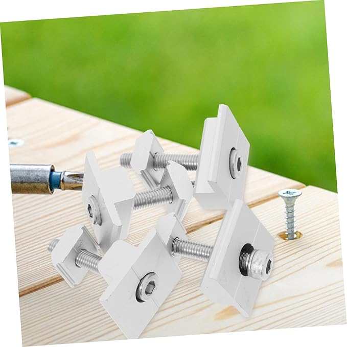 4pcs Aluminum Alloy Mid Clamps for Solar Panel Installation and Fit Weather-resistant Mounting Hardware for