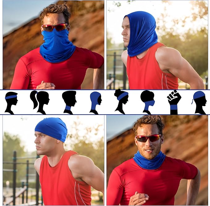 40 Pcs Neck Gaiter Bulk Summer Face Mask UV Protection Face Cover Scarf Balaclava Bandana for Men Women Sports Running