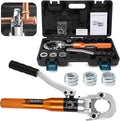 Copper Pipe Crimping Tool - with 1/2", 3/4", 1" Jaws, Copper Tube Fittings Hydraulic Pipe Crimping Tool for Pro Press, Viega Copper Pipe Fittings