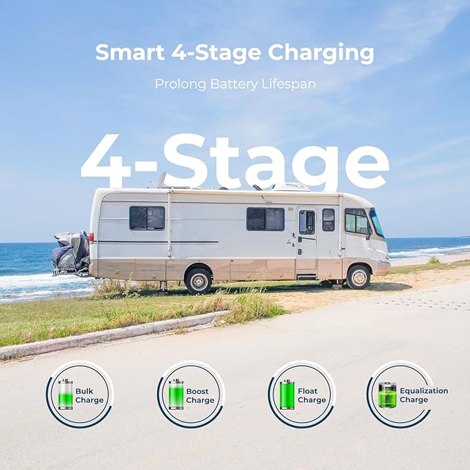 Renogy 10A Solar Controller with Wireless BT-1 Module-12V/24V PWM + App Monitoring, IP32/IP54 Waterproof for RV/Marine/Off-Grid Lithium Systems