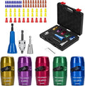 Wire Stripper Twister Tool for Drill, 2026 Upgraded Wire Stripping Tool & Wire Twisting Connector for Cutters 6-14 AWG, 8 In 1 Professional Electrician Twister Stripping Tool with 70 PCS Wire Nut