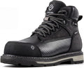 SUREWAY Men's 6" Waterproof Soft/Composite Toe Work Boots - Crazy Horse Leather Safety Shoes,GoodyearWelt Slip Resistant EH Rated Heavy Duty Construction Boots for Industrial, Roofing, Landscaping