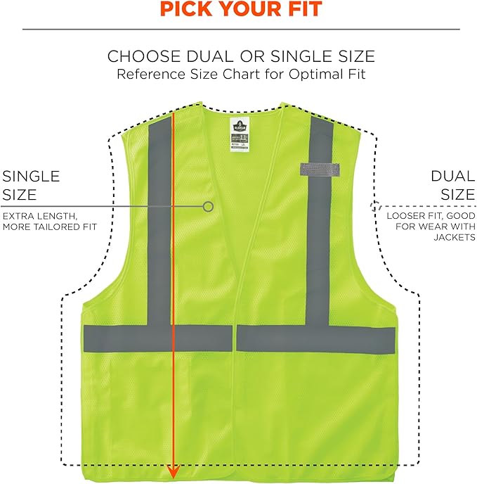 Ergodyne GloWear ANSI High Visibility Orange Breakaway Reflective Safety Vest
