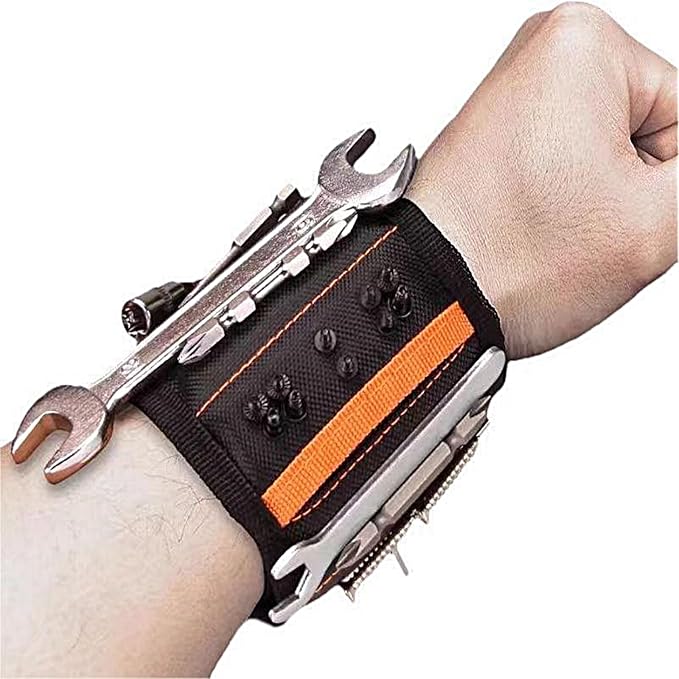 Magnetic Wristband for Tools, Telescoping Magnetic Pick Up Tool, Stocking Stuffers for Men, Gift for Men Women Husband (Ideal for Dad Birthday Father’s Day/Christmas Gift)