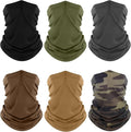 Fuinloth Neck Gaiter, 6 Pack Cooling UV Protection Bandana Face Mask Gator Scarf for Men Women