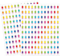 JarThenaAMCS 2400Pcs Mini Pencil Sticker Back to School Paper Decal Colorful Self-Adhesive Sticker for Planner Reward Envelope Scrapbook DIY Supplies, 0.5 in