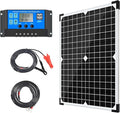 Solar Panel Kit 20W 12V Monocrystalline,Battery Maintainer +10A Solar Charge Controller + Extension Cable with Battery Clips O-Ring Terminal for RV Marine Boat Off Grid System