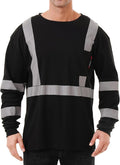 FR Shirts for Men 6 oz Hi Vis Fire Resistant Flame Resistant Long Sleeve Shirts High Visibility Cotton Welding Shirt CAT2