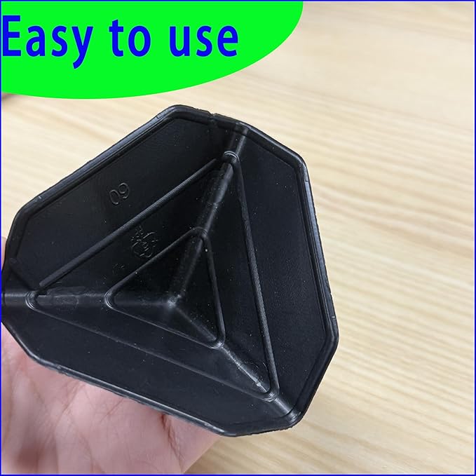 80 Pack Shipping Box Corner Protectors Plastic Packaging Edge Protectors,Plastic Heavy Duty Shipping Box Corner Protectors Corner Guards for Boxes, Cartons, Panel Packaging, Black (2.4 x 2.4 x 2.4）in