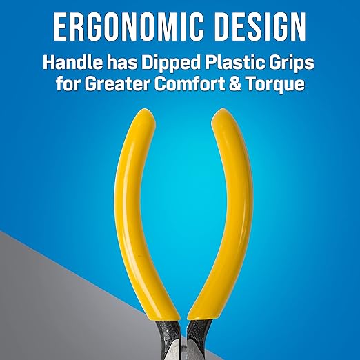 Jonard Tools JIC-891 Connector Crimping Plier with Side Cutter, 5-13/16" Length,Yellow