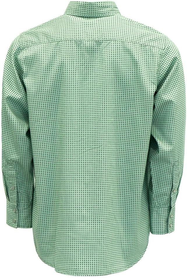 BOCOMAL FR Shirts for Men Printed Plaid Flame Resistant Clothing 6.5oz Cotton Button Up Welding Shirts NFPA2112 CAT2