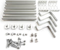 Heavy Duty Solar Mounting Kit for Concrete Tile and Slate Roofs,Complete Racking System with Aluminum Rails Clamps Hooks for Flat and Pitched Roofs,Fits Solar Panel Frames Under 35mm Thick