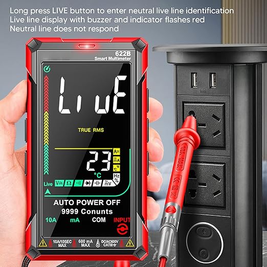 Digital Multimeter Kit Smart Touch Large Screen Rechargeable Digital Tester Fully Automatic Non Burning Ohm Amp Volt Meter