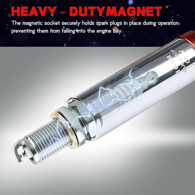16PCS 3/8" Drive Torque Wrench with Magnetic Spark Plug Socket Set, ±3% Precision Dual Direction Torque Wrenches with 72-Tooth Dual Range Scales with Ft.Lbs and N.m(5-45ft.lb/6.8-61Nm)