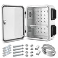 Outdoor Electrical Box, Cold-Rolled Steel Plate, Aluminum Alloy Back Beam, One-Piece Ventilation Design, IP65 Waterproof, Wall/Pole Mounted (17.7" x 13.8" x 7.9")