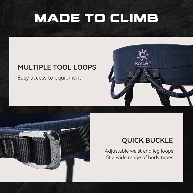 KAILAS Airo Rock Climbing Harness Men Roofing Harnesses Rescue Mountaineering Safety Belt Women Comfortable Lightweight
