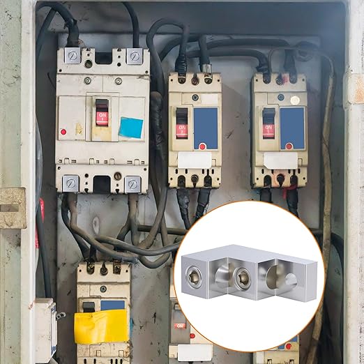 1 Pack Mechanical Panelboard Lug Grounding Mechanical Lug Two Conductors, 300 Awg, 300mcm - 6SOL Wire Range