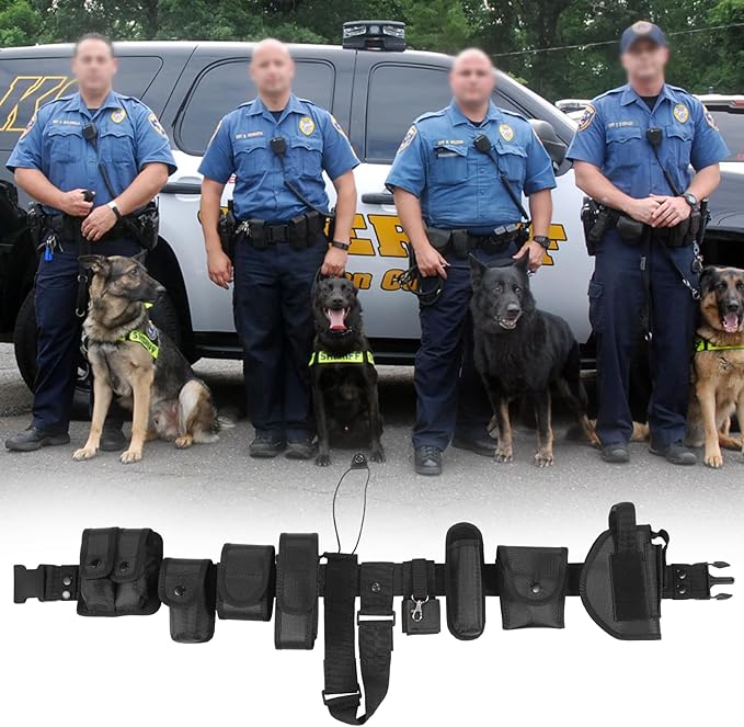 abcGoodefg Police Security Duty Belts Correctional Officers Ultility Cop Costume Belt Law Enforcement for Women Men Hunting