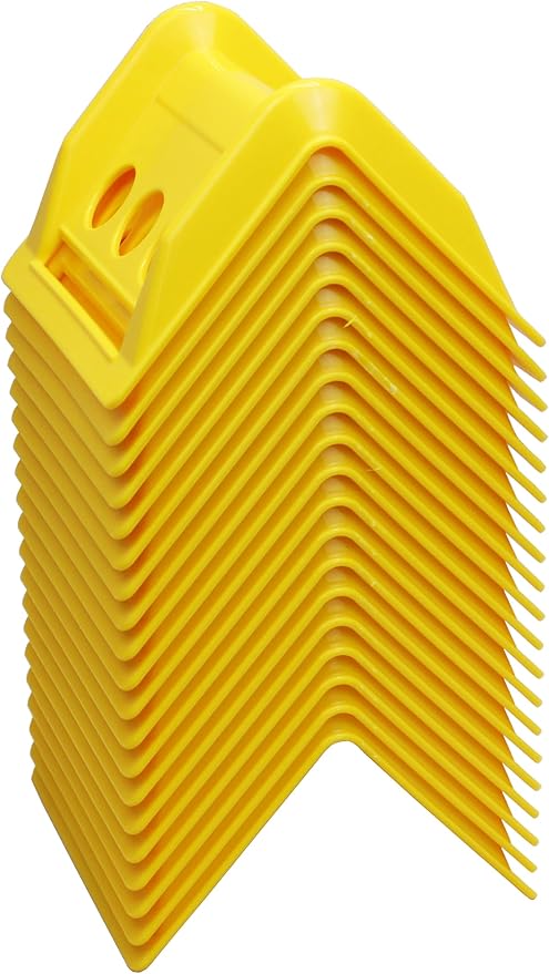 20 Pack Edge Corner Protector With Carrying Case for Flatbed Cargo Load-4'' x 6'' Winch Ratchet Straps Plastic Protectors (Yellow)