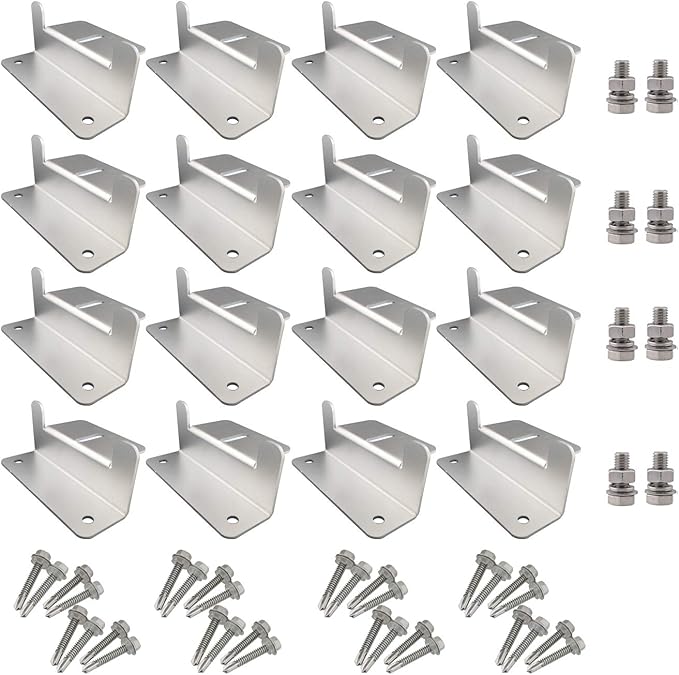 Solar Z Brackets for RV, Boat, etc 4 Sets of 4