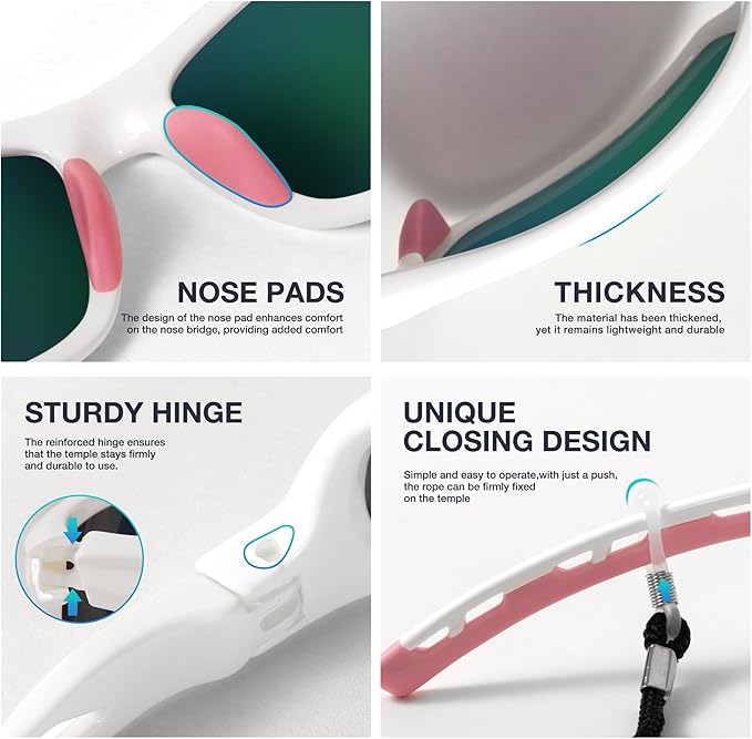 RIVBOS Polarized Sports Sunglasses Driving Sun Glasses Shades for Men Women Tr90 Frame for Cycling Fishing Running RB831