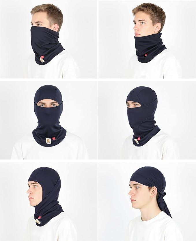 BOCOMAL FR Flame Resistant Balaclava Face Mask Arc Rated NFPA2112 CAT2 Helmet Liner Covering Hood for Welding