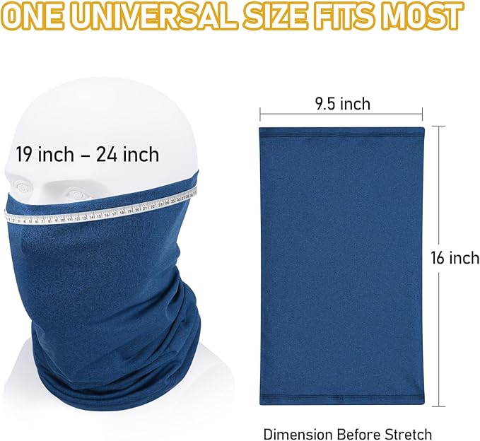 TICONN Neck Gaiter Face Cover Scarf, Neck Warmer Breathable Sun & Wind-proof for Skiing Fishing Hiking Cycling
