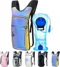 Hydration Backpack,Water Backpack with 2L Water Bladder,Festival Essential-Rave Hydration Pack,Lightweight Insulation Hydropack for Outdoor,Hiking,Running,Biking,Music Festival for Men Women