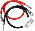 Cartman 4AWG 18-Inch Battery Inverter Cables Set, 4Gauge x 18" (1 Positive & 1 Negtive) for Car, Truck, RV, Solar