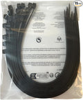 48 Inch Extra Long Zip Ties Heavy Duty For Outdoor Use,175 Pounds Tensile Strength,UV Resistant,15 Pieces,Black