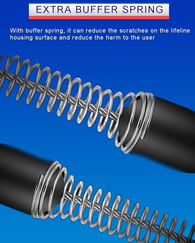 23FT Self Retracting Lifeline, Fall Protection Steel Wire SRL, Aluminum Housing Safety Retractable Lanyard, PPE Roofing Gear