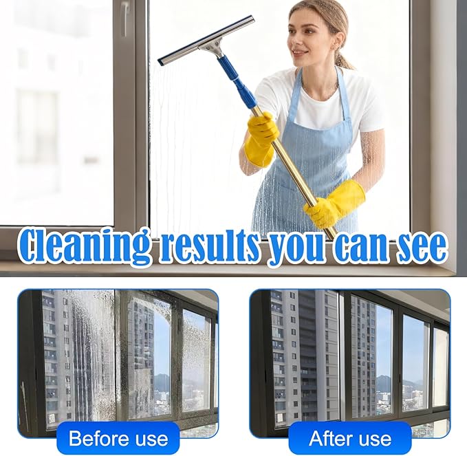 Water Fed Pole Kit 35 FT Adjustable Solar Panel Cleaning Kit Cleaner Tool for Window Glass Roof Outdoor Glass Brush Window Washing Equipment (4ft)