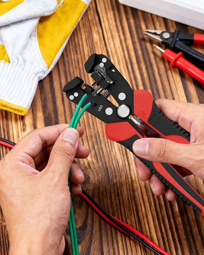 Self Adjusting Wire Stripper, ULEEY 3 in 1 Automatic Wire Stripper/Cutter/Crimping Tool for 9-20 AWG Cables