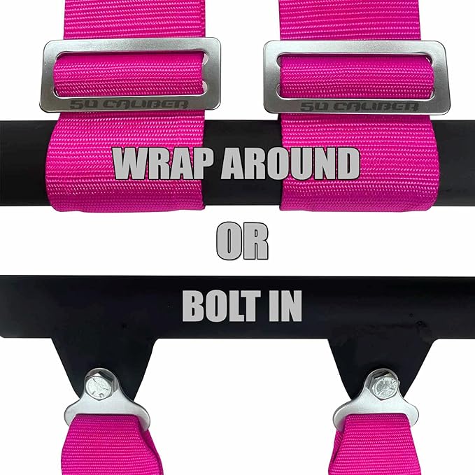 4 Point Harness for Bucket Seat, Quick Release Latch, 9 Color Options, Racing Harness, Race Car, Off Road Vehicle, UTV, RZR