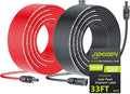 Solar Extension Cable 33Ft 10AWG, Solar Wire with Tool-Free Solar Connectors, Waterproof Solar Panel Extension Cable 6mm², PV Cable 10Gauge for Home Boat RV Solar Panels(33ft)