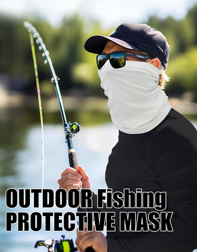 JHYWELL Cooling Neck Gaiter Face Mask, UV Protection Masks Gator, Windproof Bandana for Skiing, Fishing, Hiking, Cycling