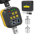 1/2" Drive Digital Torque Adapter, 12.5-250Ft-lb/17-340 Nm, Color LCD Display, Digital Torque Wrench Adapter with ±2% Accuracy, Torque Wrench Calibration Tool for Torque Meter for Auto,Moto