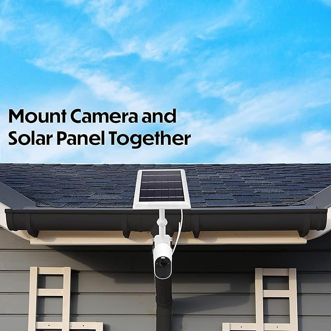 Wasserstein 2-in-1 Universal Pole Mount for Camera & Solar Panel Compatible with Wyze, Blink, Ring, Arlo, Eufy Camera (White)